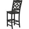 Martha Stewart by POLYWOOD® Chinoiserie Bar Side Chair in Black(Black)