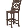 Martha Stewart by POLYWOOD® Chinoiserie Bar Side Chair in Black(Mahogany)