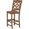 Martha Stewart by POLYWOOD® Chinoiserie Bar Side Chair in Black(Teak)