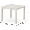 Martha Stewart by POLYWOOD® Chinoiserie Parsons 38″ Square Dining Table in Black(Sand)