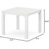 Martha Stewart by POLYWOOD® Chinoiserie Parsons 38″ Square Dining Table in Black(White)