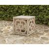 Martha Stewart by POLYWOOD® Chinoiserie Umbrella Stand Accent Table in Black(Teak)