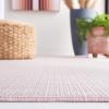 Martha Stewart x SAFAVIEH Outdoor Area Rug Collection – 6’5″ Round, Navy, Weather Resistant & Washable, Ideal for Patio, Backyard, Mudroom, Deck, Dining Space (MSR4490N)(Beige/Pink)