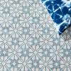 Martha Stewart x SAFAVIEH Outdoor Area Rug Collection – 8′ x 10′, Blue & Beige, Weather Resistant & Washable, Ideal for Patio, Backyard, Mudroom, Deck, Dining Space (MSR4491M)(Blue/Beige)