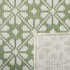 Martha Stewart x SAFAVIEH Outdoor Area Rug Collection – 8′ x 10′, Blue & Beige, Weather Resistant & Washable, Ideal for Patio, Backyard, Mudroom, Deck, Dining Space (MSR4491M)(Green/Ivory)