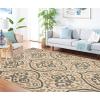 Martha Stewart x SAFAVIEH Outdoor Area Rug Collection – 8′ x 11’2″, Beige & Anthracite, Weather Resistant & Washable, Ideal for Patio, Backyard, Mudroom, Deck, Dining Space (MSR4114-23612)(Beige/Anthracite)