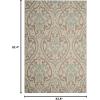 Martha Stewart x SAFAVIEH Outdoor Area Rug Collection – 8′ x 11’2″, Beige & Anthracite, Weather Resistant & Washable, Ideal for Patio, Backyard, Mudroom, Deck, Dining Space (MSR4114-23612)(Beige/Aqua)