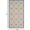 Martha Stewart x SAFAVIEH Outdoor Area Rug Collection – 8′ x 11’2″, Beige & Sweet Pea, Weather Resistant & Washable, Ideal for Patio, Backyard, Mudroom, Deck, Dining Space (MSR4262)(Azurite)