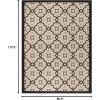 Martha Stewart x SAFAVIEH Outdoor Area Rug Collection – 8′ x 11’2″, Beige & Sweet Pea, Weather Resistant & Washable, Ideal for Patio, Backyard, Mudroom, Deck, Dining Space (MSR4262)(Silhouette)