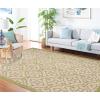 Martha Stewart x SAFAVIEH Outdoor Area Rug Collection – 8′ x 11’2″, Beige & Sweet Pea, Weather Resistant & Washable, Ideal for Patio, Backyard, Mudroom, Deck, Dining Space (MSR4262)(Beige/Sweet Pea)