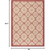 Martha Stewart x SAFAVIEH Outdoor Area Rug Collection – 8′ x 11’2″, Beige & Sweet Pea, Weather Resistant & Washable, Ideal for Patio, Backyard, Mudroom, Deck, Dining Space (MSR4262)(Bougainvillea)