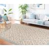 Martha Stewart x SAFAVIEH Outdoor Area Rug Collection – 8′ x 11’2″, Beige & Sweet Pea, Weather Resistant & Washable, Ideal for Patio, Backyard, Mudroom, Deck, Dining Space (MSR4262)(Yucca Plant)