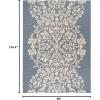 Martha Stewart x SAFAVIEH Outdoor Area Rug Collection – 8′ x 11’2″, Cinnamon Stick, Weather Resistant & Washable, Ideal for Patio, Backyard, Mudroom, Deck, Dining Space (MSR4256-241)(Azurite)
