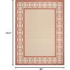 Martha Stewart x SAFAVIEH Outdoor Area Rug Collection – 8′ x 11’2″, Cinnamon Stick, Weather Resistant & Washable, Ideal for Patio, Backyard, Mudroom, Deck, Dining Space (MSR4266-231A11)