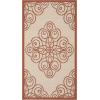 Martha Stewart x SAFAVIEH Outdoor Area Rug Collection – 8′ x 11’2″, Lily Pad, Weather Resistant & Washable, Ideal for Patio, Backyard, Mudroom, Deck, Dining Space (MSR4244-228)(Cayenne)
