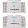 Martha Stewart Microfiber Cleaning Cloths, Ultra-Absorbent, Lint-Free Cleaning Towels for Home & Kitchen, Teal Gingham, 11 Inches, 24 Count(Grey Gingham)