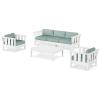Martha Stewart by POLYWOOD® Acadia 4-Piece Deep Seating Set with Sofa in White (Glacier Spa)(Glacier Spa)