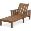 Martha Stewart by POLYWOOD® Acadia Chaise Lounge in Mahogany(Teak)