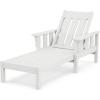 Martha Stewart by POLYWOOD® Acadia Chaise Lounge in Mahogany(White)
