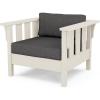 Martha Stewart by POLYWOOD® Acadia Deep Seating Chair in Slate Grey/Natural Linen(Sand / Ash Charcoal)