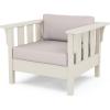 Martha Stewart by POLYWOOD® Acadia Deep Seating Chair in Slate Grey/Natural Linen(Sand / Dune Burlap)