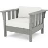 Martha Stewart by POLYWOOD® Acadia Deep Seating Chair in Slate Grey/Natural Linen(Slate Grey / Natural Linen)