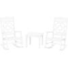 Martha Stewart by POLYWOOD® Chinoiserie 3-Piece Rocking Chair Set in Green(White)