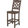 Martha Stewart by POLYWOOD® Chinoiserie Bar Side Chair in Black(Mahogany)