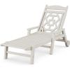Martha Stewart by POLYWOOD® Chinoiserie Chaise Lounge in Teak(Sand)