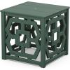 Martha Stewart by POLYWOOD® Chinoiserie Umbrella Stand Accent Table in Black(Green)