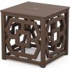 Martha Stewart by POLYWOOD® Chinoiserie Umbrella Stand Accent Table in Black(Mahogany)