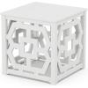 Martha Stewart by POLYWOOD® Chinoiserie Umbrella Stand Accent Table in Black(White)