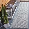 Martha Stewart x SAFAVIEH Outdoor Area Rug Collection – 8′ x 10′, Blue & Beige, Weather Resistant & Washable, Ideal for Patio, Backyard, Mudroom, Deck, Dining Space (MSR4491M)(Blue/Beige)