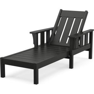 Martha Stewart by POLYWOOD® Acadia Chaise Lounge in Mahogany(Black)