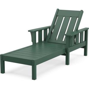 Martha Stewart by POLYWOOD® Acadia Chaise Lounge in Mahogany(Green)