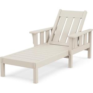 Martha Stewart by POLYWOOD® Acadia Chaise Lounge in Mahogany(Sand)