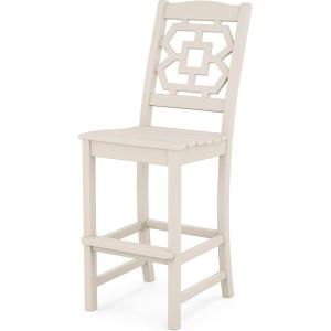 Martha Stewart by POLYWOOD® Chinoiserie Bar Side Chair in Black(Sand)