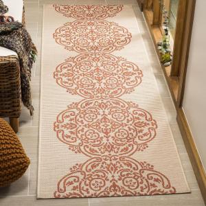 Martha Stewart x SAFAVIEH Outdoor Area Rug Collection – 8′ x 11’2″, Azurite, Weather Resistant & Washable, Ideal for Patio, Backyard, Mudroom, Deck, Dining Space (MSR4230-233)(Cinnamon Stick)