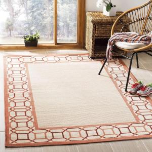 Martha Stewart x SAFAVIEH Outdoor Area Rug Collection – 8′ x 11’2″, Cinnamon Stick, Weather Resistant & Washable, Ideal for Patio, Backyard, Mudroom, Deck, Dining Space (MSR4266-231A11)