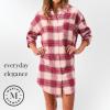 Peace Love & Dreams Martha Stewart Sleepwear | Women’s Flannel Nighshirt | Comfortable and Stylish