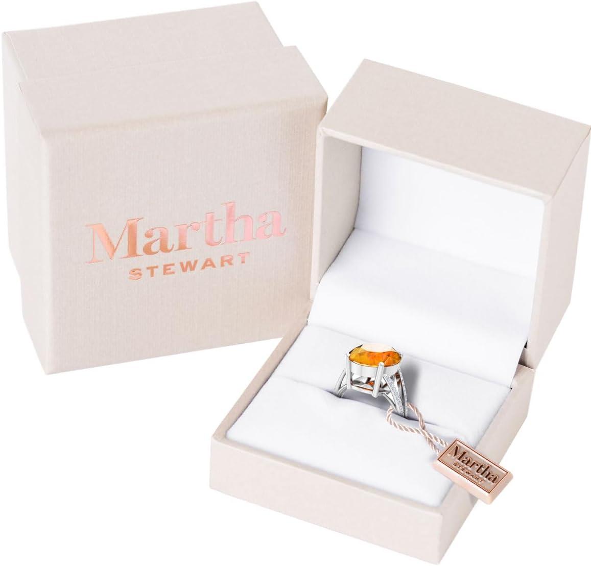 image:imageMartha Stewart 10 14 Carat Oval Shape Gemstone Ring with Lab Grown Diamonds in Sterling Silver ChoCitrine