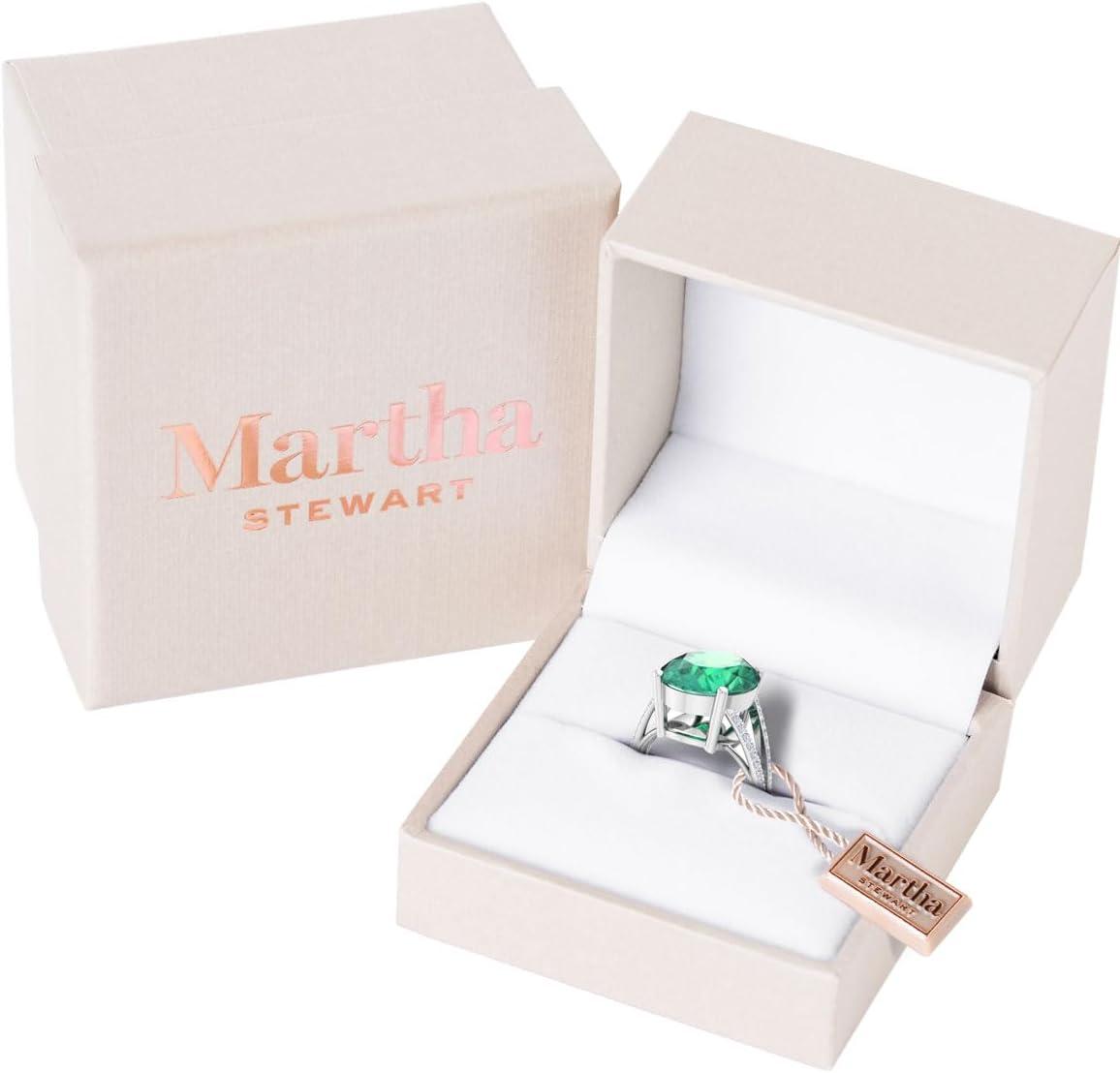 image:imageMartha Stewart 10 14 Carat Oval Shape Gemstone Ring with Lab Grown Diamonds in Sterling Silver ChoEmerald