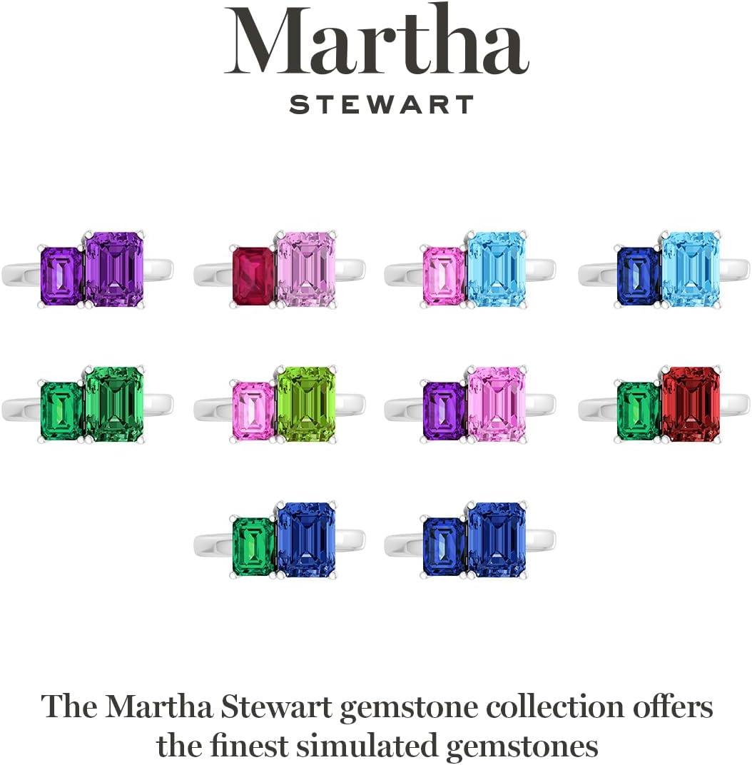 image:imageMartha Stewart 3 14 Carat Two Stone Gemstone Ring For Women in Sterling Silver Gemstone Jewelry For WomenOption 10