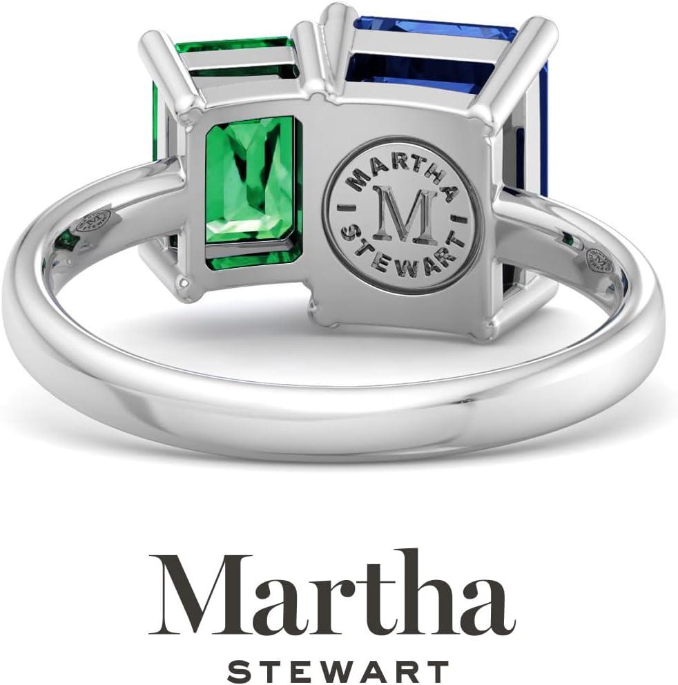 image:imageMartha Stewart 3 14 Carat Two Stone Gemstone Ring For Women in Sterling Silver Gemstone Jewelry For WomenOption 2