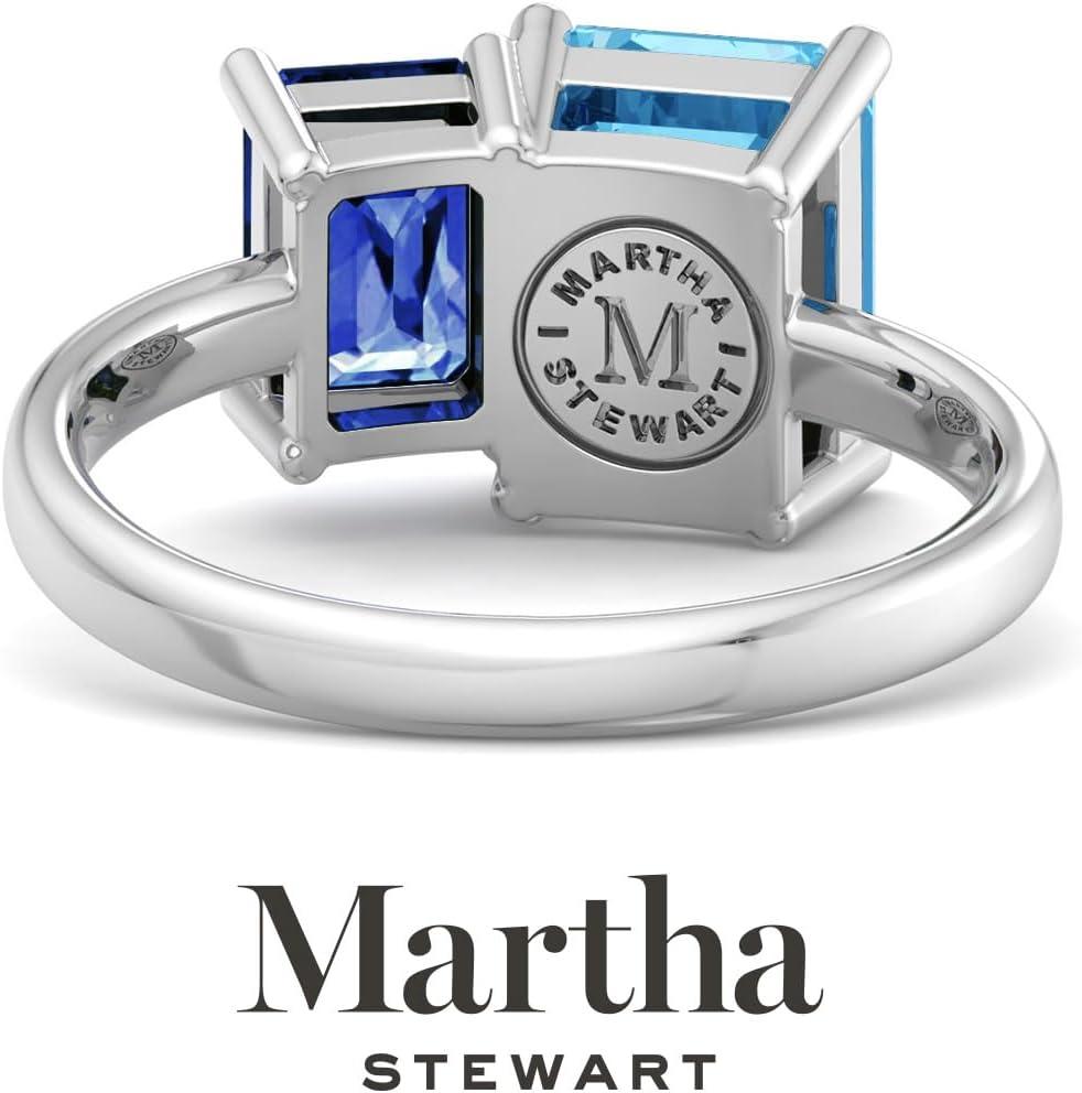 image:imageMartha Stewart 3 14 Carat Two Stone Gemstone Ring For Women in Sterling Silver Gemstone Jewelry For WomenOption 3
