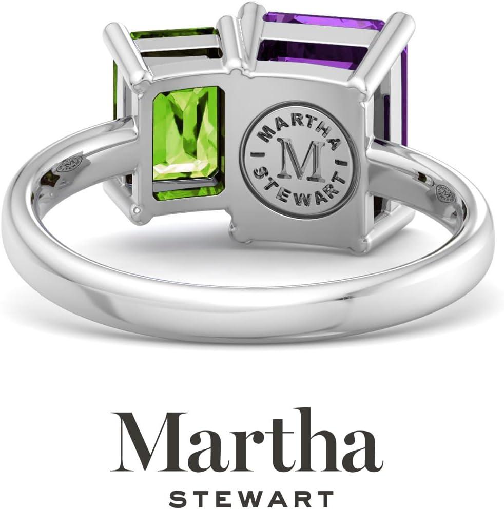 image:imageMartha Stewart 3 14 Carat Two Stone Gemstone Ring For Women in Sterling Silver Gemstone Jewelry For WomenOption 4