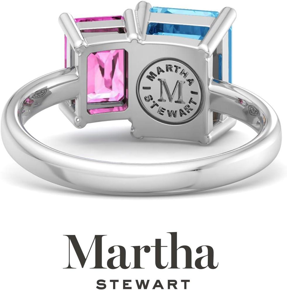image:imageMartha Stewart 3 14 Carat Two Stone Gemstone Ring For Women in Sterling Silver Gemstone Jewelry For WomenOption 5