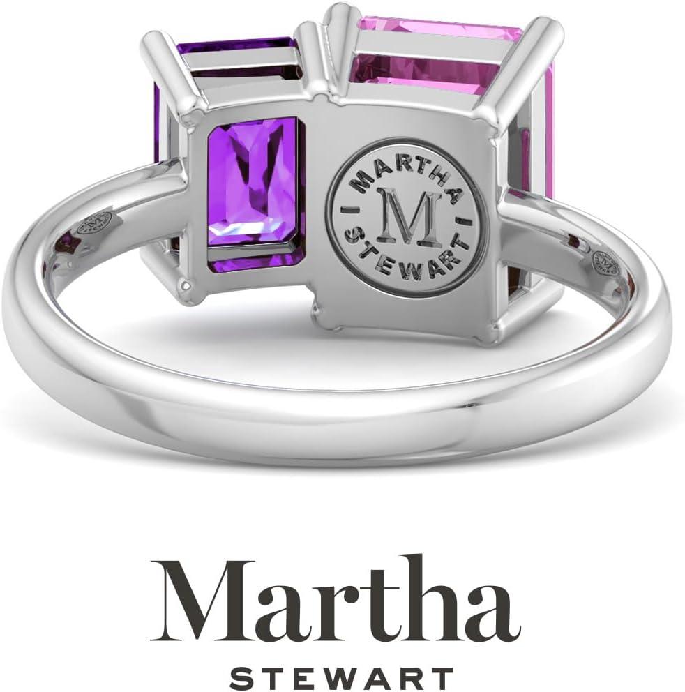 image:imageMartha Stewart 3 14 Carat Two Stone Gemstone Ring For Women in Sterling Silver Gemstone Jewelry For WomenOption 6