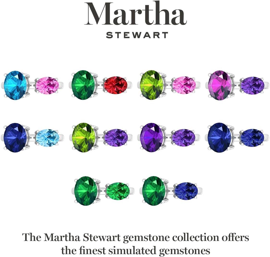 image:imageMartha Stewart 3 34 Carat Two Stone Gemstone Ring For Women in Sterling Silver Gemstone Jewelry For WomenOption 1