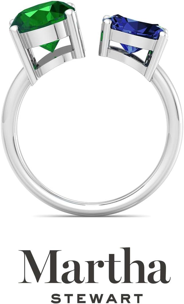 image:imageMartha Stewart 3 34 Carat Two Stone Gemstone Ring For Women in Sterling Silver Gemstone Jewelry For WomenOption 10